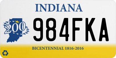 IN license plate 984FKA