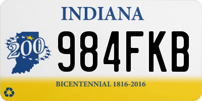 IN license plate 984FKB