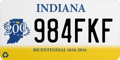 IN license plate 984FKF