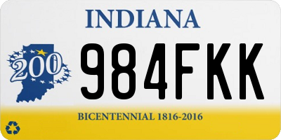 IN license plate 984FKK