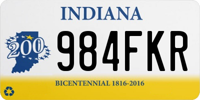 IN license plate 984FKR