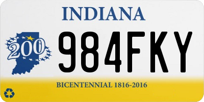 IN license plate 984FKY