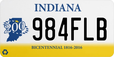 IN license plate 984FLB