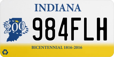 IN license plate 984FLH