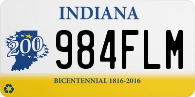 IN license plate 984FLM