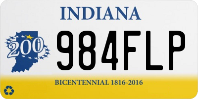 IN license plate 984FLP