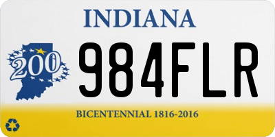 IN license plate 984FLR