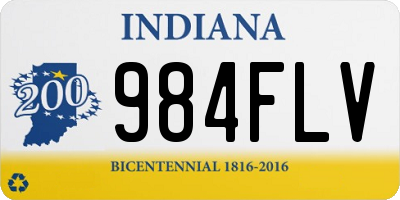 IN license plate 984FLV