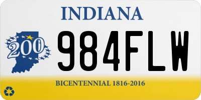IN license plate 984FLW