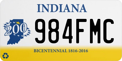 IN license plate 984FMC