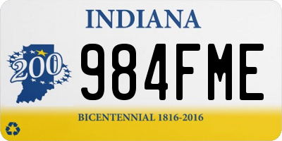 IN license plate 984FME