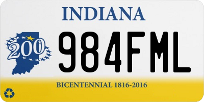 IN license plate 984FML