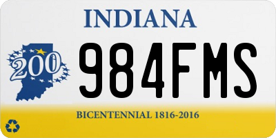 IN license plate 984FMS