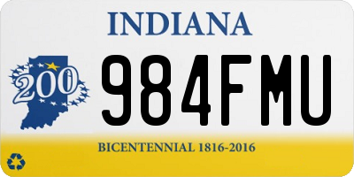 IN license plate 984FMU