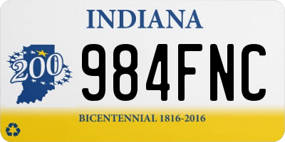 IN license plate 984FNC
