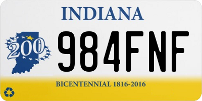 IN license plate 984FNF