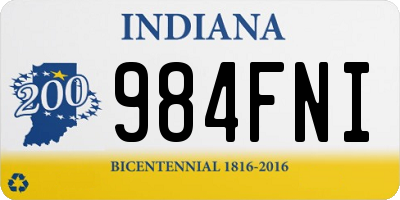 IN license plate 984FNI