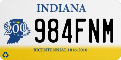 IN license plate 984FNM