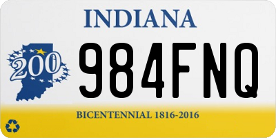 IN license plate 984FNQ