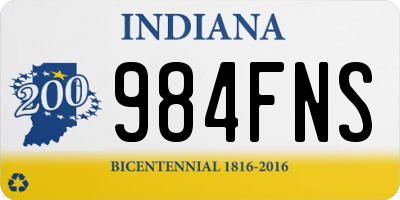 IN license plate 984FNS