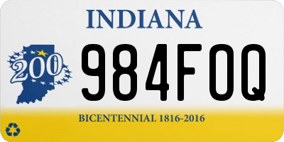 IN license plate 984FOQ