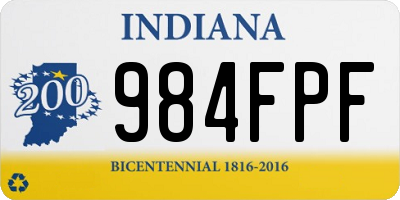 IN license plate 984FPF