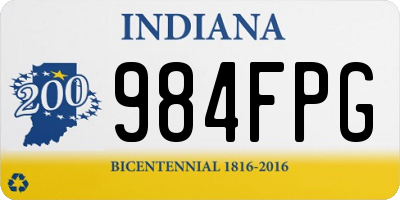IN license plate 984FPG