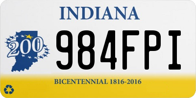 IN license plate 984FPI