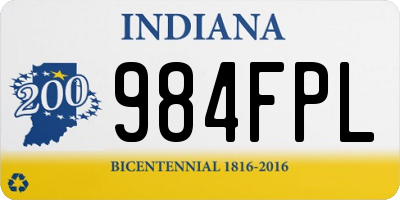 IN license plate 984FPL