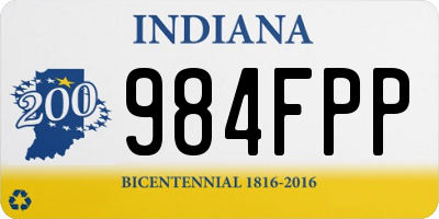 IN license plate 984FPP
