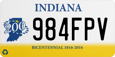 IN license plate 984FPV