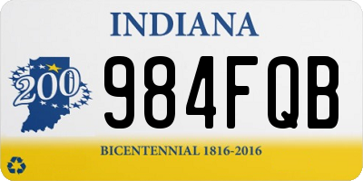 IN license plate 984FQB