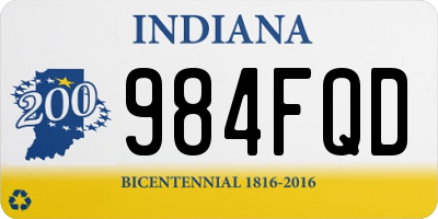 IN license plate 984FQD