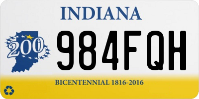 IN license plate 984FQH