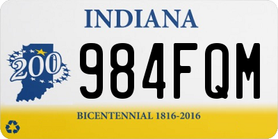 IN license plate 984FQM