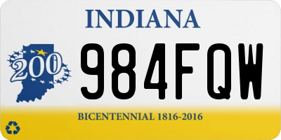 IN license plate 984FQW