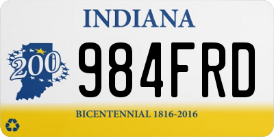 IN license plate 984FRD