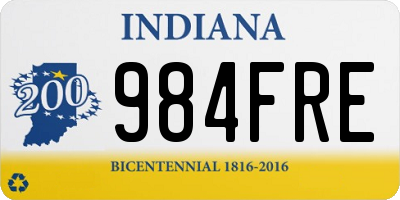 IN license plate 984FRE