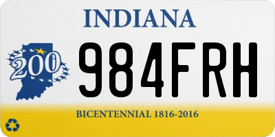 IN license plate 984FRH