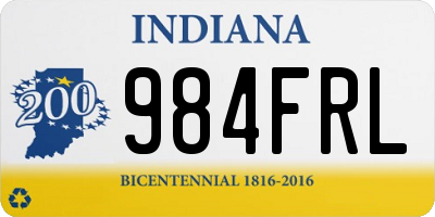 IN license plate 984FRL