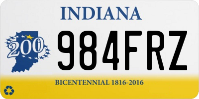 IN license plate 984FRZ