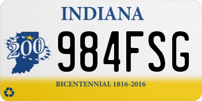 IN license plate 984FSG