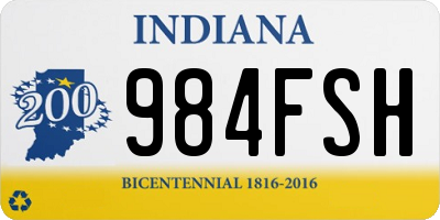 IN license plate 984FSH