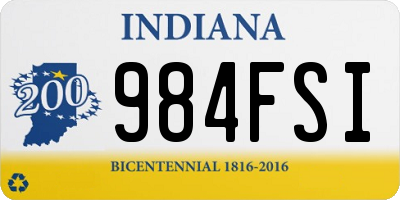 IN license plate 984FSI