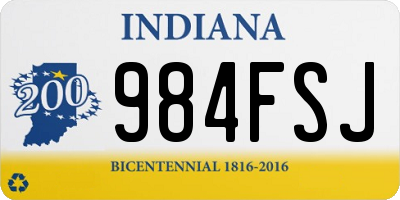 IN license plate 984FSJ