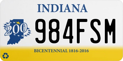 IN license plate 984FSM