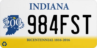 IN license plate 984FST