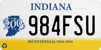 IN license plate 984FSU