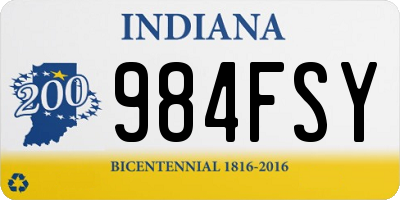 IN license plate 984FSY