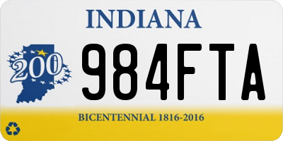 IN license plate 984FTA